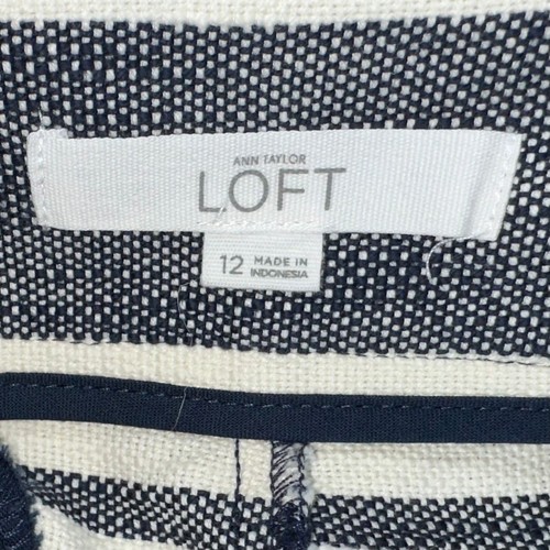 Loft The Riviera kurze blau gestreifte maritime Shorts mit Knöpfen Größe 12 - Bild 3 von 14