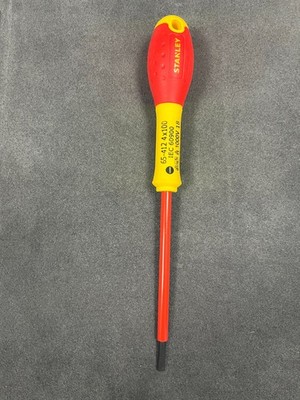 Stanley 0-65-412 FatMax Screwdriver Insulated Parallel Tip 1/8  x 4  4mm x 100mm