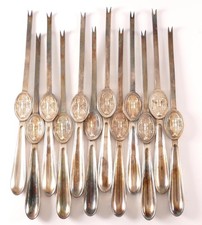 12 Hummergabeln Hummer Gabel versilbert  12er Satz