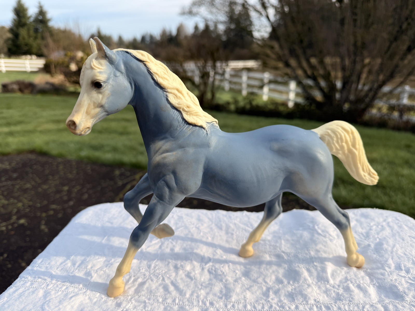Vintage Toy Breyer Running Mare Blue Wedgewood