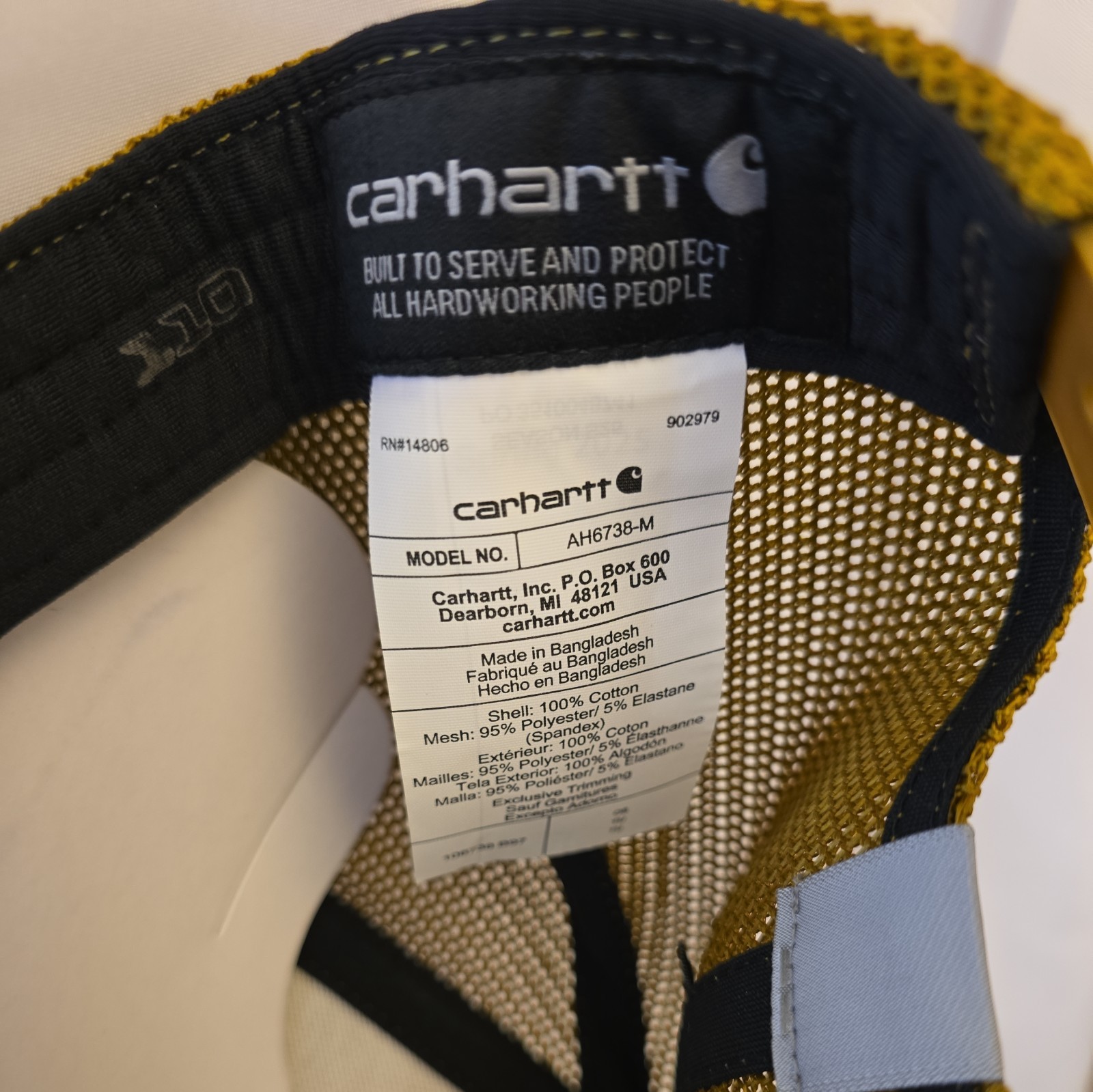 Carhartt RuggedFlex Twill Mesh Back Script Patch Cap Golden Grass One Size image 5