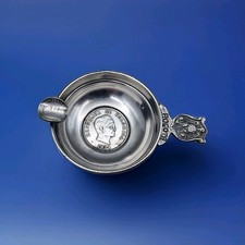 Vintage Colombian 900 Silver Coin Ashtray – Bogotá – 1934 & 1940 Coins