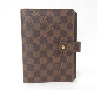 LOUIS VUITTON Damier Ebene Agenda MM Day Planner Notebook Cover F#51721
