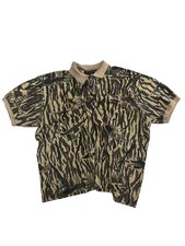 Vtg Rattlers Brand Ducks Unlimited Camo Polo Shirt Mens 2XL XXL 90s USA Made