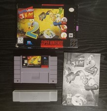 Earthworm Jim 2 SNES (Game, Box, And Manual) Tested & Working Super Nintendo