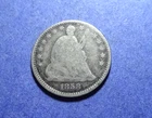 1858 Liberty Seated Half Dime  Good+