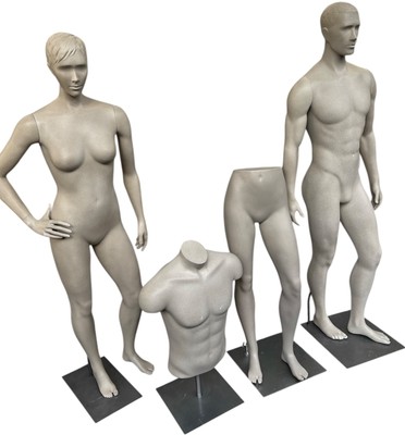 Fiberglass Retail Mannequin   Male & Female Full Body, Torso & Legs Display