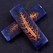 Custom Made Stabilized Pine Cones Resin Pair Scales For Knife Making Handle 2953