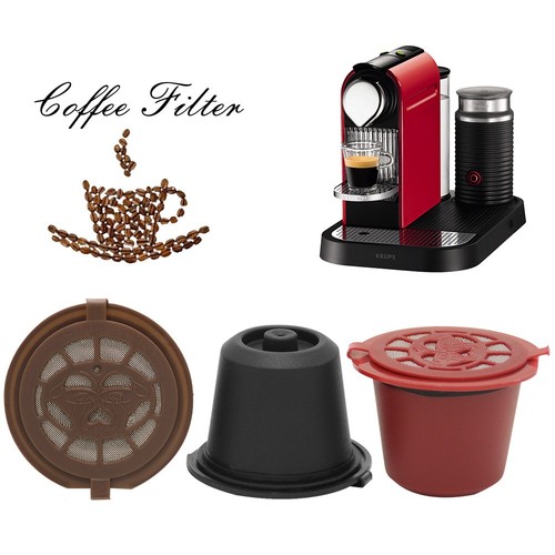 Reusable Espresso Capsules Refillable Coffee Pods Filters For Nestle Nespresso - Foto 2 di 11