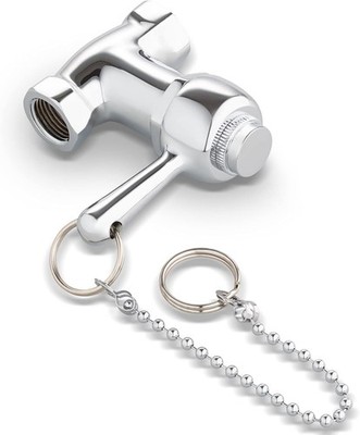 Self Closing Shower Valve with Pull Chain Chrome Indoor or Outdoor Use