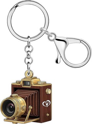 Acryl Kamera Schlüsselanhänger 70er 80er Jahre Zubehör Nostalgie Fotografie Ge