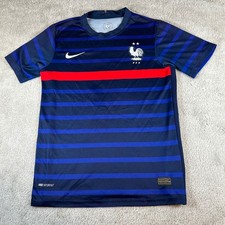 Nike France Vaporknit Jersey Mens M Navy Blue Striped FFF Soccer Top CD0586-410