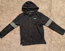 Boys Under Armour Size Large 14/16 Athletic Hoodie Sweatshirt Zip Up Jacket VGUC