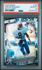 Archie Manning 2025 Prizm Navy Camo Prizm Houston Oilers 16/25 PSA 10