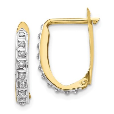 10 Karat Gelbgold Diamant Faszination Klapp Creolen L-16 mm, B-2 mm