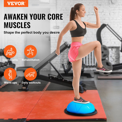 VEVOR Half Exercise Ball Trainer, 23 inch Balance Ball Trainer, 660 lbs Capacity