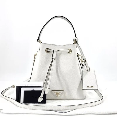 Prada Sac seau en Saffiano avec logo triangulaire 1BE032 158362813 [U] - Photo 1/4