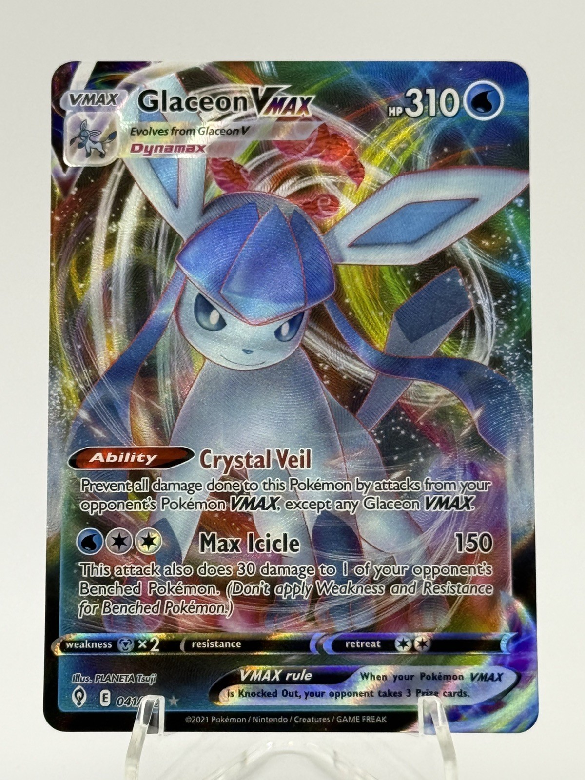 Pokémon Glaceon VMAX 041/203 Evolving Skies – Ultra Rare – Near Mint