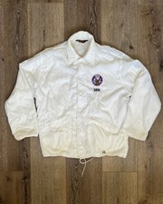 Vintage Pla-Jac by Dunbrooke Ventura White Coaches Jacket Made in USA size Large