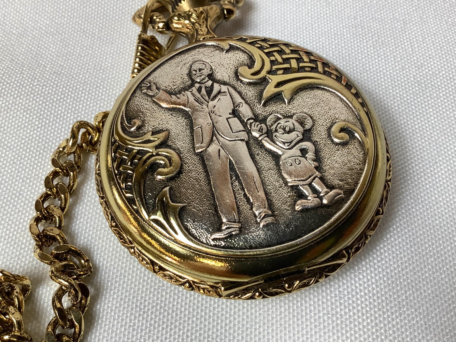 Rare Walt Disney 70 Years of Mickey Majesti Pocket Watch Swiss Made