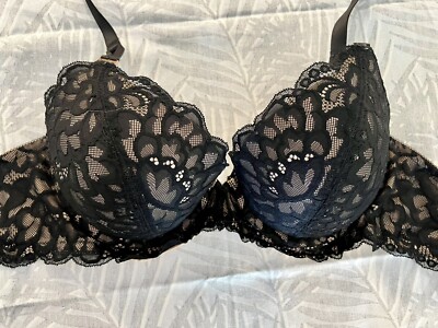 New without Tags Aerie Plunge Push Up Black Bra Size 38c