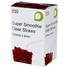 9mm Clear Jumbo Smoothie Straws drinking straws Smoothies Juice Milkshakes Slush