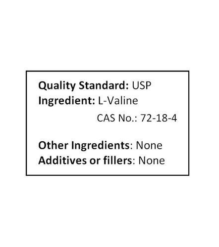 NuSci L-Valine Pure Pulver 500g (1,1lb) Valin BCAA Muskelaufbau  - Bild 3 von 3