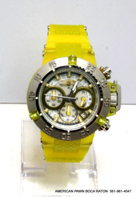 INVICTA Subaqua Noma III Chronograph GMT Quartz Ladies Watch 42mm 30307 yellow