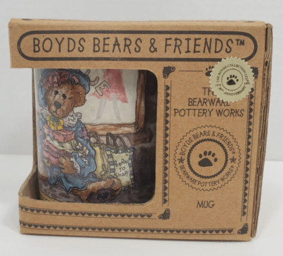 Boyds Bears and Friends Bearware Pottery Mug Born to Shop 1998 Collection