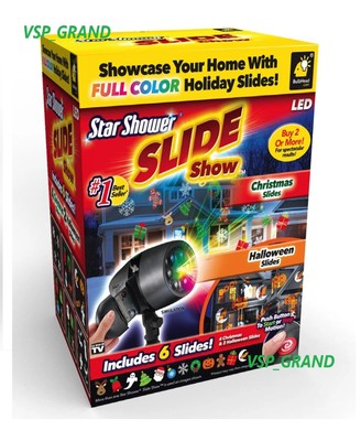 NEW STAR SHOWER SLIDE SHOW LED CHRISTMAS HALLOWEEN LASER PROJECTOR LIGHT SHOW