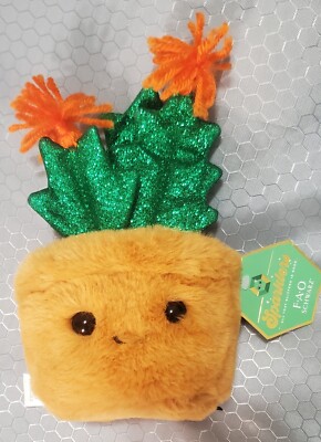 * NEW with Tag Cute PLUSH soft Plant in a pot Flowers green Sparkle stuffed toy 