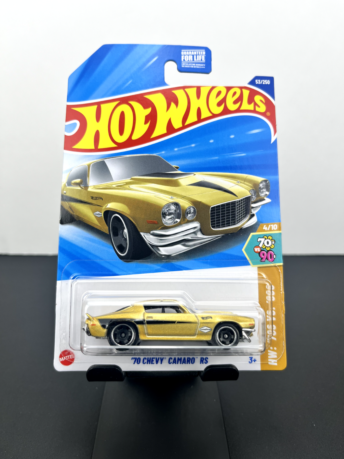 Hot Wheels 2025 Mainline C Case HW '70s VS '90s '70 Chevy Camaro RS Gold #53