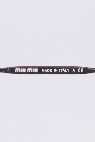 Miu Miu MU 50RV Eyeglasses Pale Gold Butterfly Frame Demo Lens 140 Semi Rimless - Picture 10 of 12