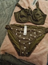 WOMENS M S POUR MOI BIKINI set BOTTOMS NEW SIZE 18 TOP SIZE 34 D  NEW