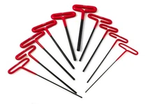 10 Piece Metric T-Handle Hex Key Wrench Set w/ Comfort Grip Handle, Storage Bag 