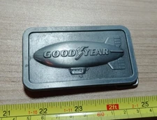Vintage 1974 Goodyear Tire & Rubber Co Blimp Advertising Belt Buckle