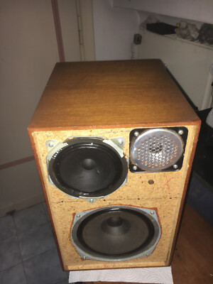 Vintage Audax Audimax 3 Full Range Bookshelf Speakers Alnico Mgnet