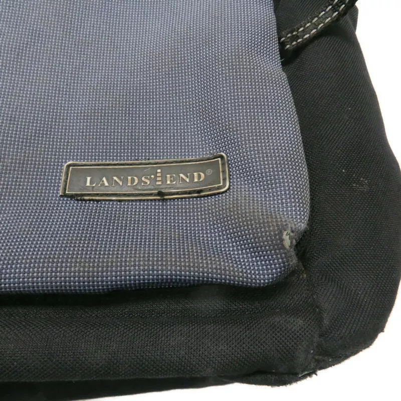 Lands End Diaper Bag Crossbody Blue Black Small Light Changing Pad Beach