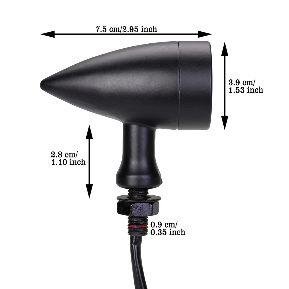 Luces de señal de giro motocicleta para Harley-Davidson Sportster1200 Softail Springer Foto 3 de 4