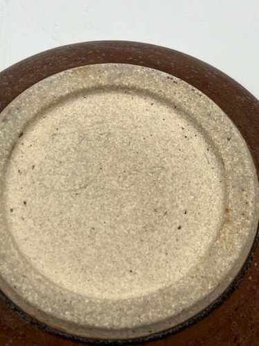Set of 2 Signed Heavy Art Pottery Stoneware Dipping Bowls "Rog 09" No Damage - Picture 4 of 6