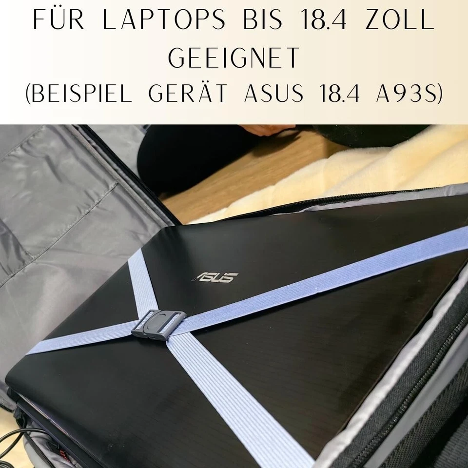 bis 18 Zoll Premium ELITE Zucht LAPTOP Rucksack Poly CARBON USB nur 1KG Gewicht - Bild 4 von 4