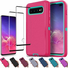 For Samsung Galaxy S10 Plus S10E S8/S9 Plus Hybrid Case Cover / Screen Protector