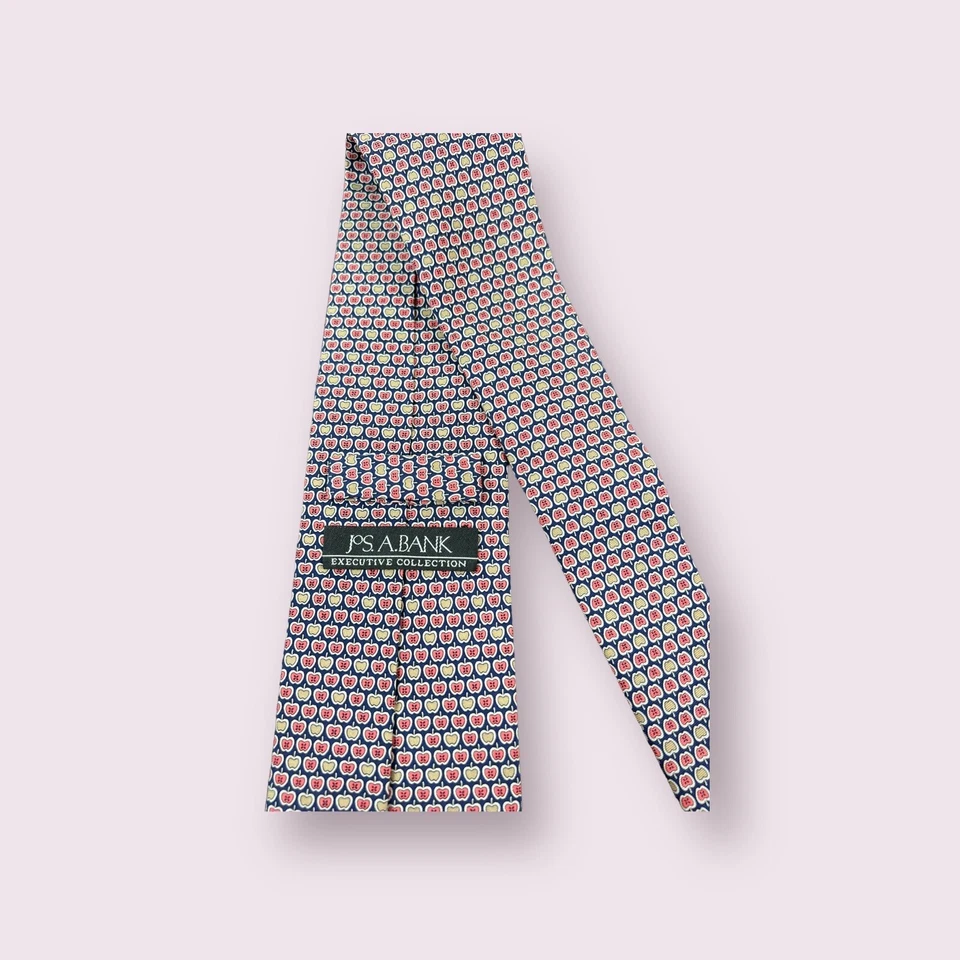 Corbata Jos A Bank Colección Ejecutiva Corbata Geométrica Fruta Manzana 100% Seda Foto 4 de 4