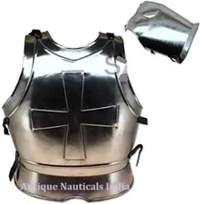 Knights Templar Crusaders Armor Pointmans Cuirass Front & Back Armor Cross 