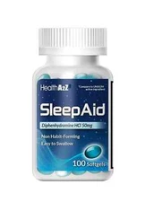 Sleep Aid Diphenhydramine HCl 50mg 100 Softgels Supports Deeper