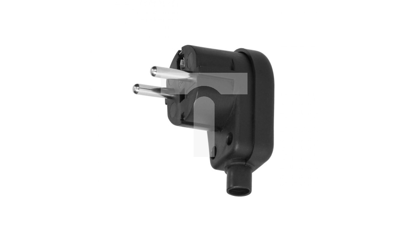Angle plug, Uni-Schuko, detachable, black OR-AE-13182/B /T2UK