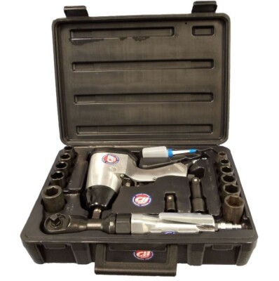 #ad #ad New Campbell Hausfeld 1 2 3 8 Inch Air Impact Socket Set W Rugged Carry Case $98.00