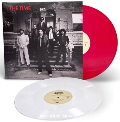 THE TIME LP x 2 The Time Debut REMASTERED Expanded RED + WHITE Vinyl MAILS SAME