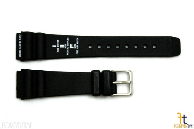 Citizen 59 L7381 Original Rubber Watch Band Black Strap Visual Signal Code 20mm For Sale Online Ebay