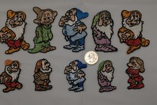 Disney Snow White's The Seven Dwarfs Iron On Embroidered Patch Set 10pc